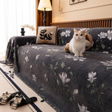Luxury Thickened Sofa Throw Cover, Decorative Cozy Floral Jacquard Couch Cover Blanket - Ornate Home