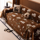 Luxury Thickened Sofa Throw Cover, Decorative Cozy Floral Jacquard Couch Cover Blanket - Ornate Home
