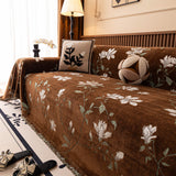 Luxury Thickened Sofa Throw Cover, Decorative Cozy Floral Jacquard Couch Cover Blanket - Ornate Home