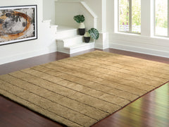 Luzmont Golden Brown Extra Large Rug - Ornate Home