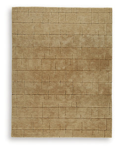 Luzmont Golden Brown Large Rug - Ornate Home
