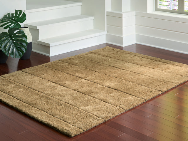 Luzmont Golden Brown Medium Rug - Ornate Home