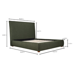 Luzon Green Tall Headboard King Bed - Ornate Home