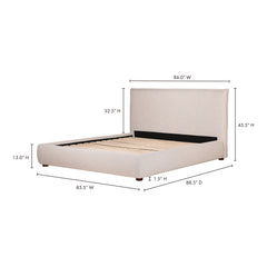 Luzon Light Grey King Bed - Ornate Home