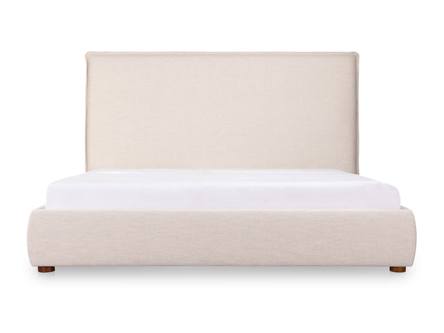 Luzon Wheat Tall Headboard Queen Bed - Ornate Home