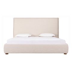 Luzon Wheat Tall Headboard Queen Bed - Ornate Home