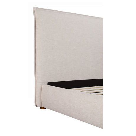 Luzon Wheat Tall Headboard Queen Bed - Ornate Home