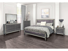 Lyanne Gray Queen Bed - Ornate Home