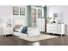Lycorida White Twin Bed - Ornate Home