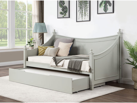 Lycoris Light Gray Bed w/Trundle - Ornate Home