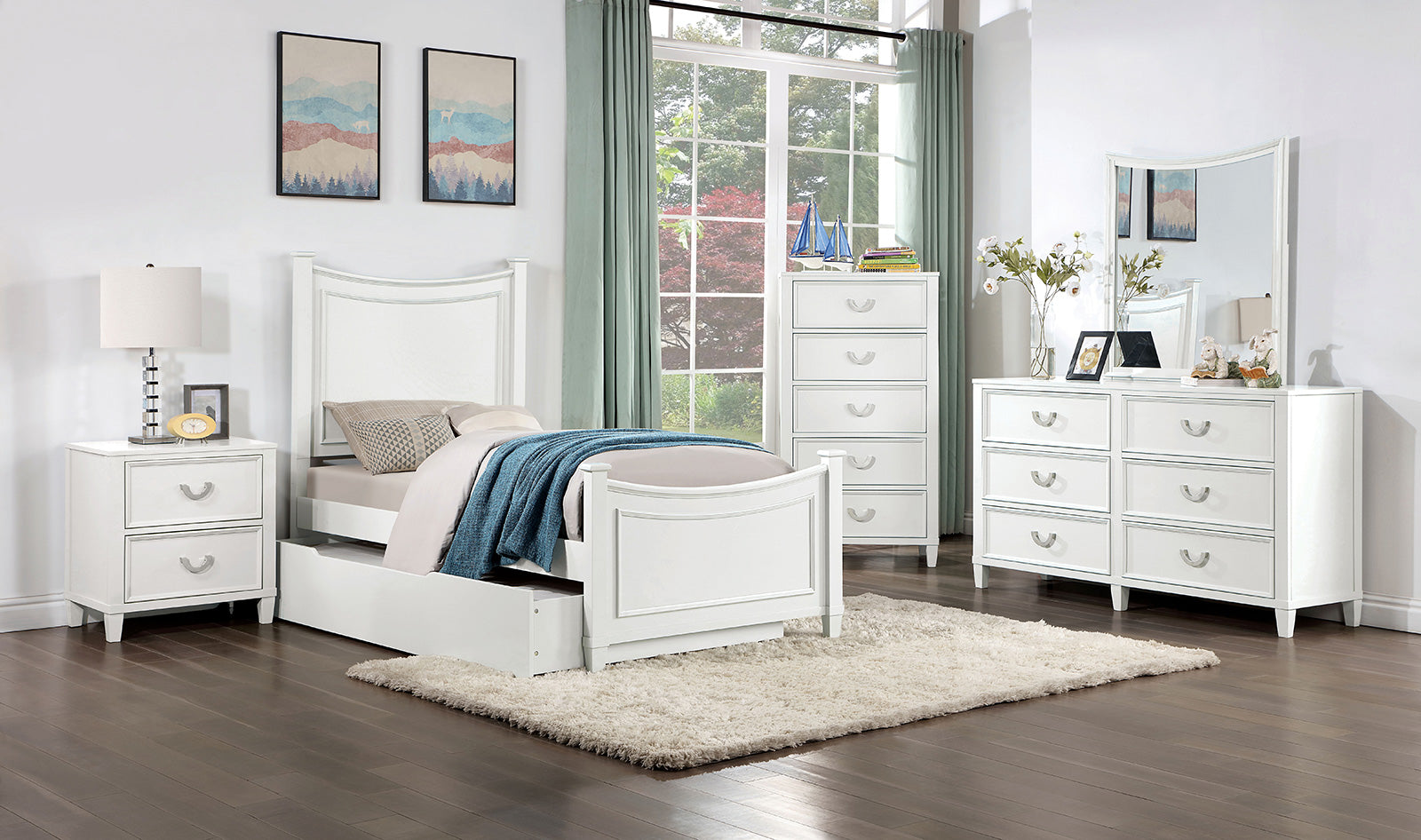 Lycoris White Nightstand - Ornate Home