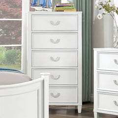 Lycoris White Twin 4 Piece Bedroom Set - Ornate Home