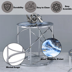 Lyda Blue End Table - Ornate Home