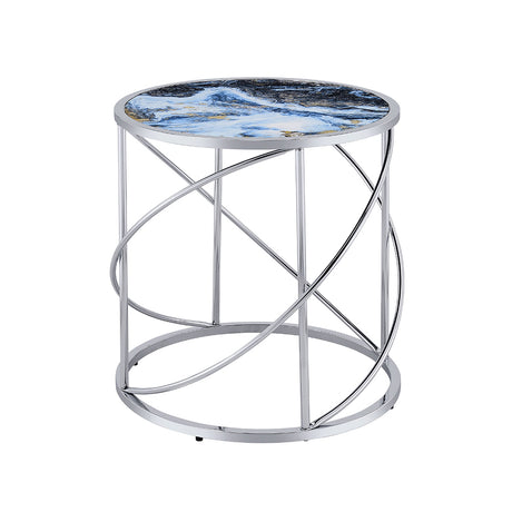 Lyda Blue End Table - Ornate Home