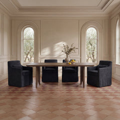 Lydia Black Slipcover Dining Chair - Ornate Home