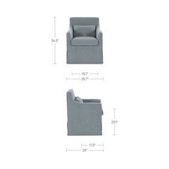 Lydia Blue Slipcover Dining Chair - Ornate Home