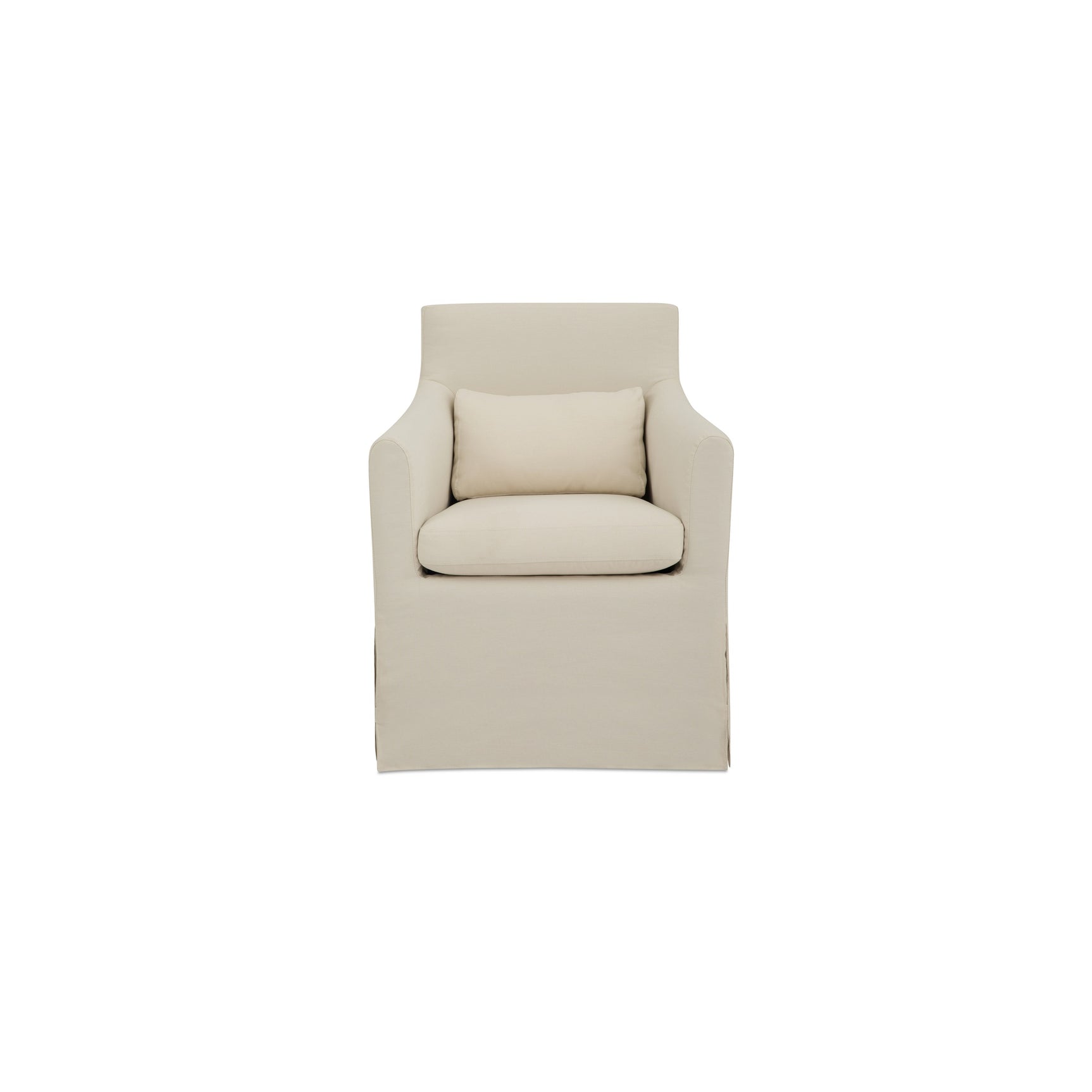 Lydia Cream Outdoor Slipcover Dining Chair - Ornate Home