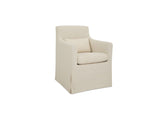 Lydia Cream Outdoor Slipcover Dining Chair - Ornate Home