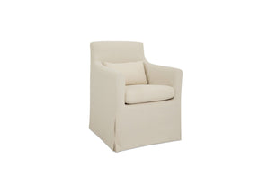 Lydia Cream Outdoor Slipcover Dining Chair - Ornate Home
