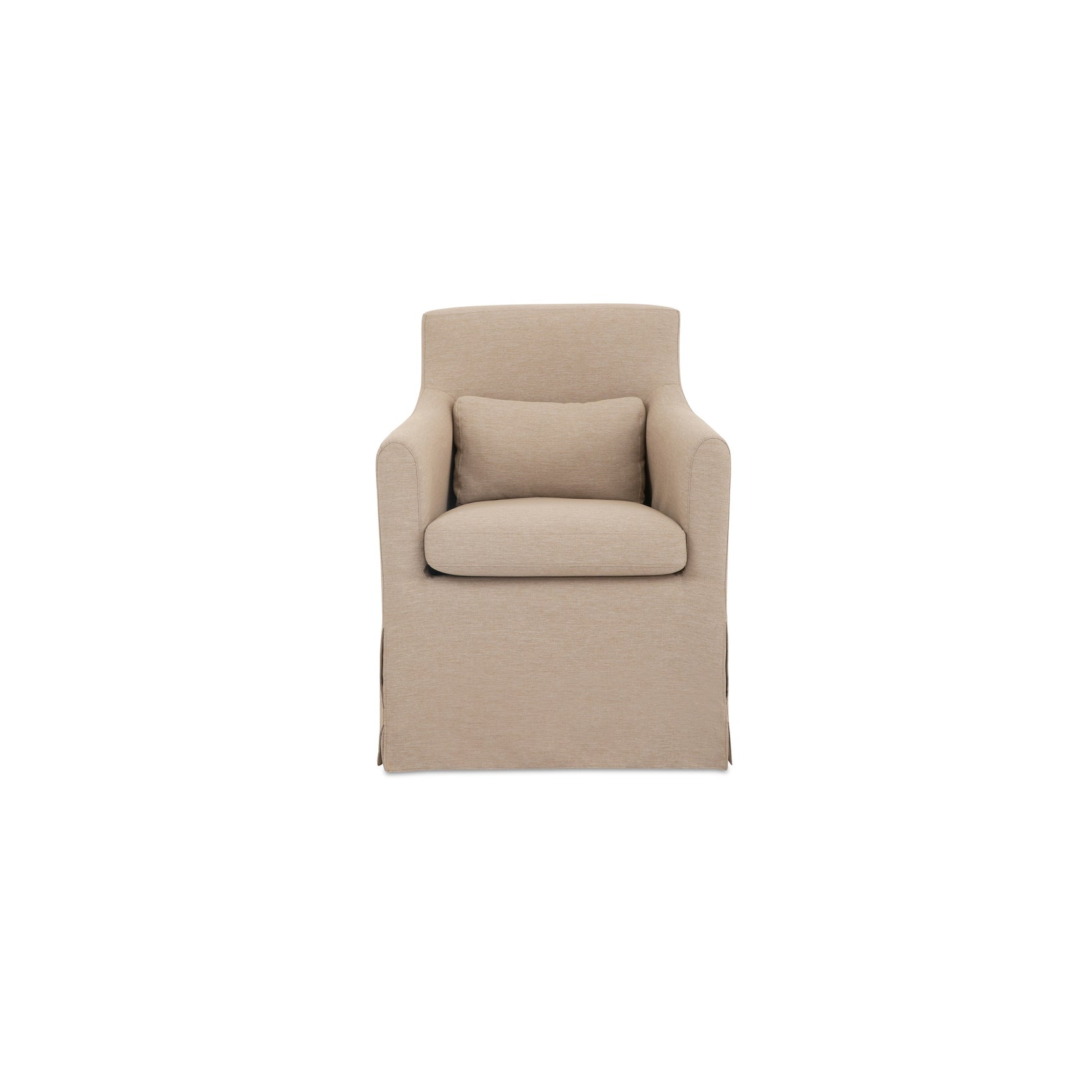 Lydia Light Brown Outdoor Slipcover Dining Chair - Ornate Home