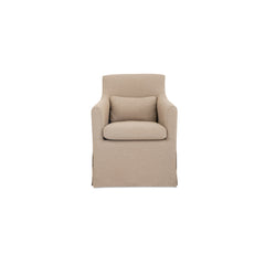 Lydia Light Brown Outdoor Slipcover Dining Chair - Ornate Home