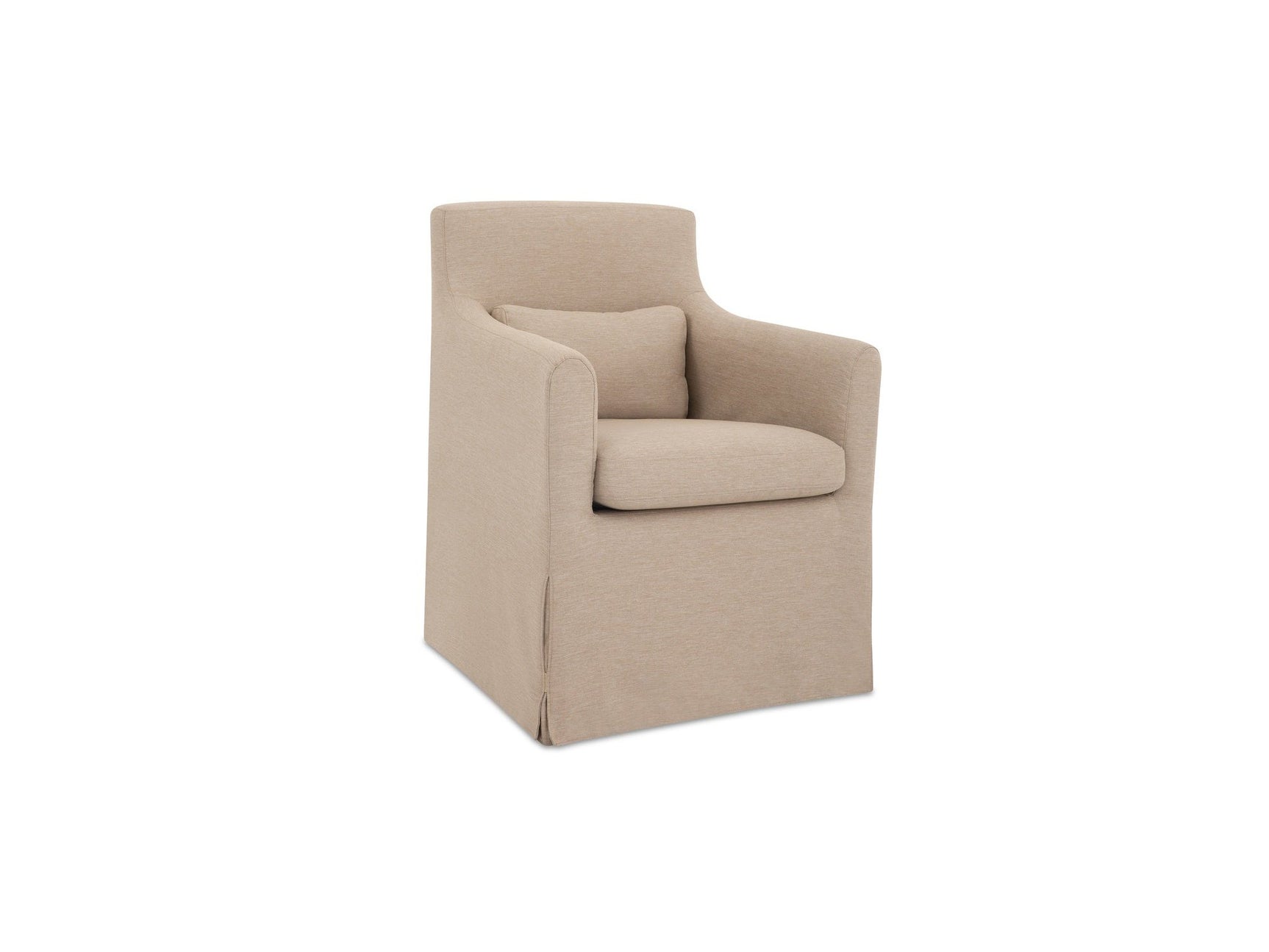 Lydia Light Brown Outdoor Slipcover Dining Chair - Ornate Home
