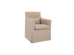 Lydia Light Brown Outdoor Slipcover Dining Chair - Ornate Home