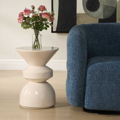 Lyford White Modern Accent Table - Ornate Home
