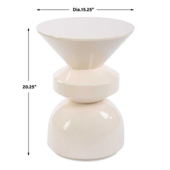 Lyford White Modern Accent Table - Ornate Home