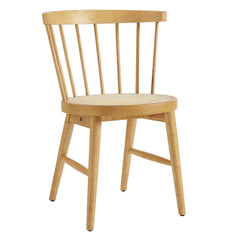 Lykke Natural Curved Spindle Back Dining Chairs (Set of 2) - Ornate Home