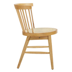Lykke Natural Curved Spindle Back Dining Chairs (Set of 2) - Ornate Home