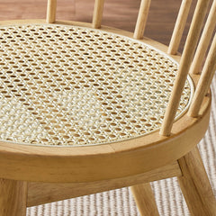 Lykke Natural Curved Spindle Back Dining Chairs (Set of 2) - Ornate Home