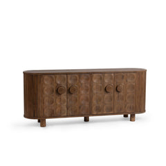 Lyle Artisan Brown 4 Door Cabinet - Ornate Home