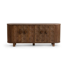 Lyle Artisan Brown 4 Door Cabinet - Ornate Home