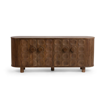 Lyle Artisan Brown 4 Door Cabinet - Ornate Home