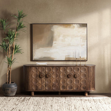 Lyle Artisan Brown 4 Door Cabinet - Ornate Home