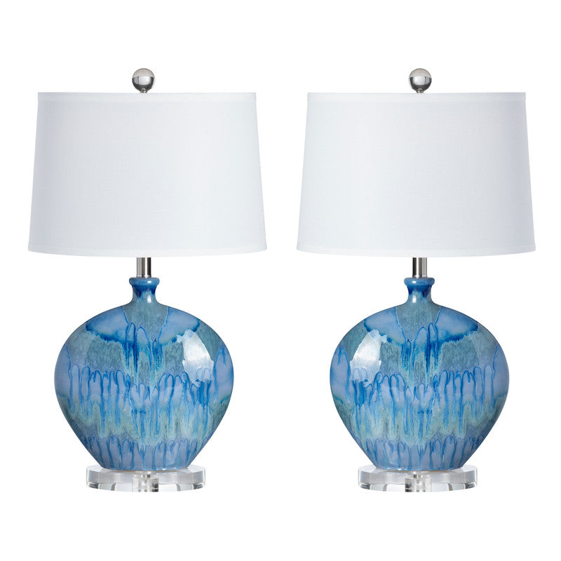 Lyle Blue Table Lamp (Set of 2) - Ornate Home
