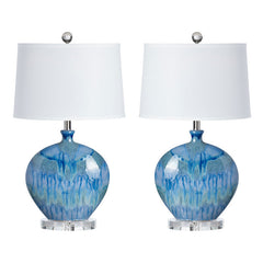 Lyle Blue Table Lamp (Set of 2) - Ornate Home