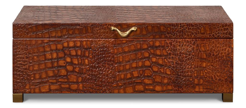 Lyle Brown Leather Box - Ornate Home
