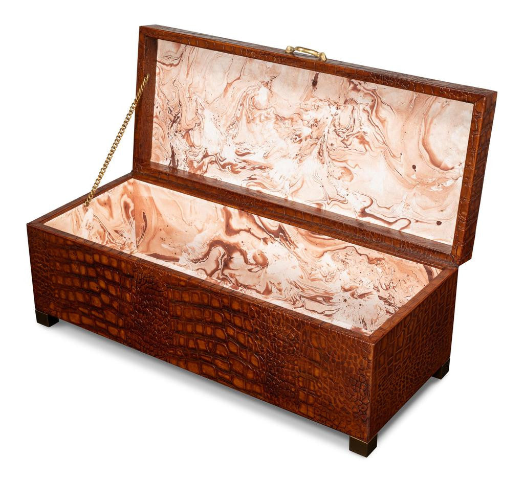 Lyle Brown Leather Box - Ornate Home
