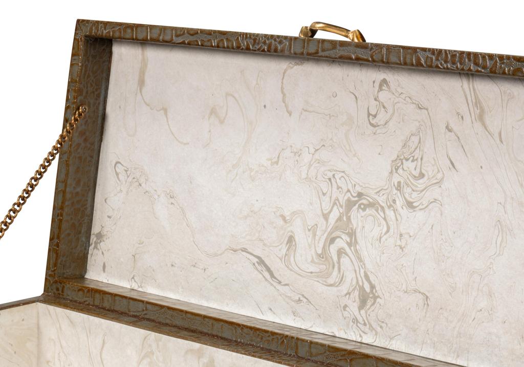 Lyle Green Leather Box - Ornate Home
