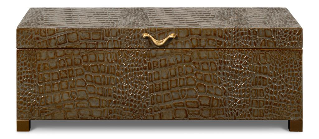 Lyle Green Leather Box - Ornate Home