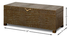 Lyle Green Leather Box - Ornate Home