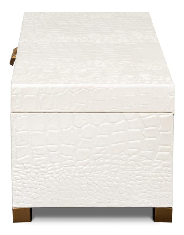 Lyle Ivory Leather Box - Ornate Home
