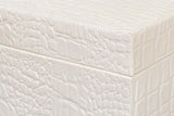 Lyle Ivory Leather Box - Ornate Home