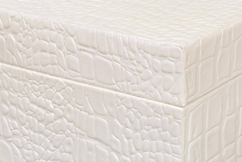 Lyle Ivory Leather Box - Ornate Home