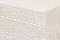 Lyle Ivory Leather Box - Ornate Home