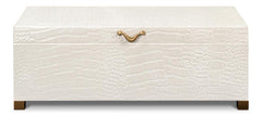 Lyle Ivory Leather Box - Ornate Home