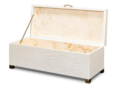 Lyle Ivory Leather Box - Ornate Home