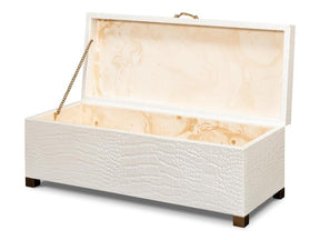Lyle Ivory Leather Box - Ornate Home